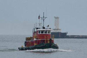 Tug returning from its mission